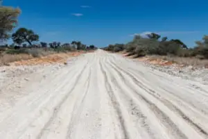 Kgalagadi NP toegangsweg / Botswana
