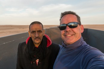 Ik deelde de wagon met deze man uit de Westelijke Sahara.