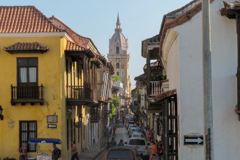 De toren van de kathedraal van Cartagena.