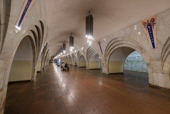 Daarna nog even een ritje met de door de Russen gebouwde metro.