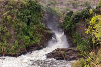 Eindelijk kwamen we dan bij de Murchison Falls zelf....