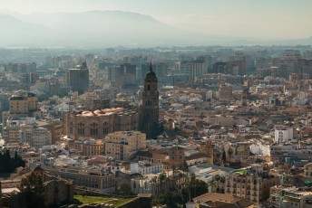 Na een kort verblijf in Huelva was Malaga aan de beurt. Dit is het uitzicht over de stad vanuit de Alcazaba.