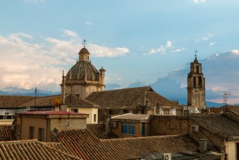 Het uitzicht vanuit mijn kamer, de koepel van de Camarín de Nuestra Señora del Rosario Coronada. Zoals mijn vriendin laatst nog zei: 'Da's een hele mond vol'.