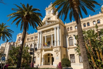 Het bijzondere stadhuis van Malaga uit 1919.