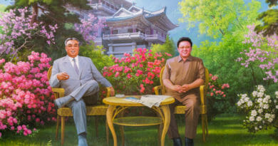 De misdadigers Kim Il Sung en Kim Jong-Il Noord Korea