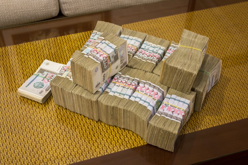 Swimming in money
