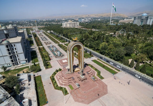 Foto uit een drone video tadzjikistan
